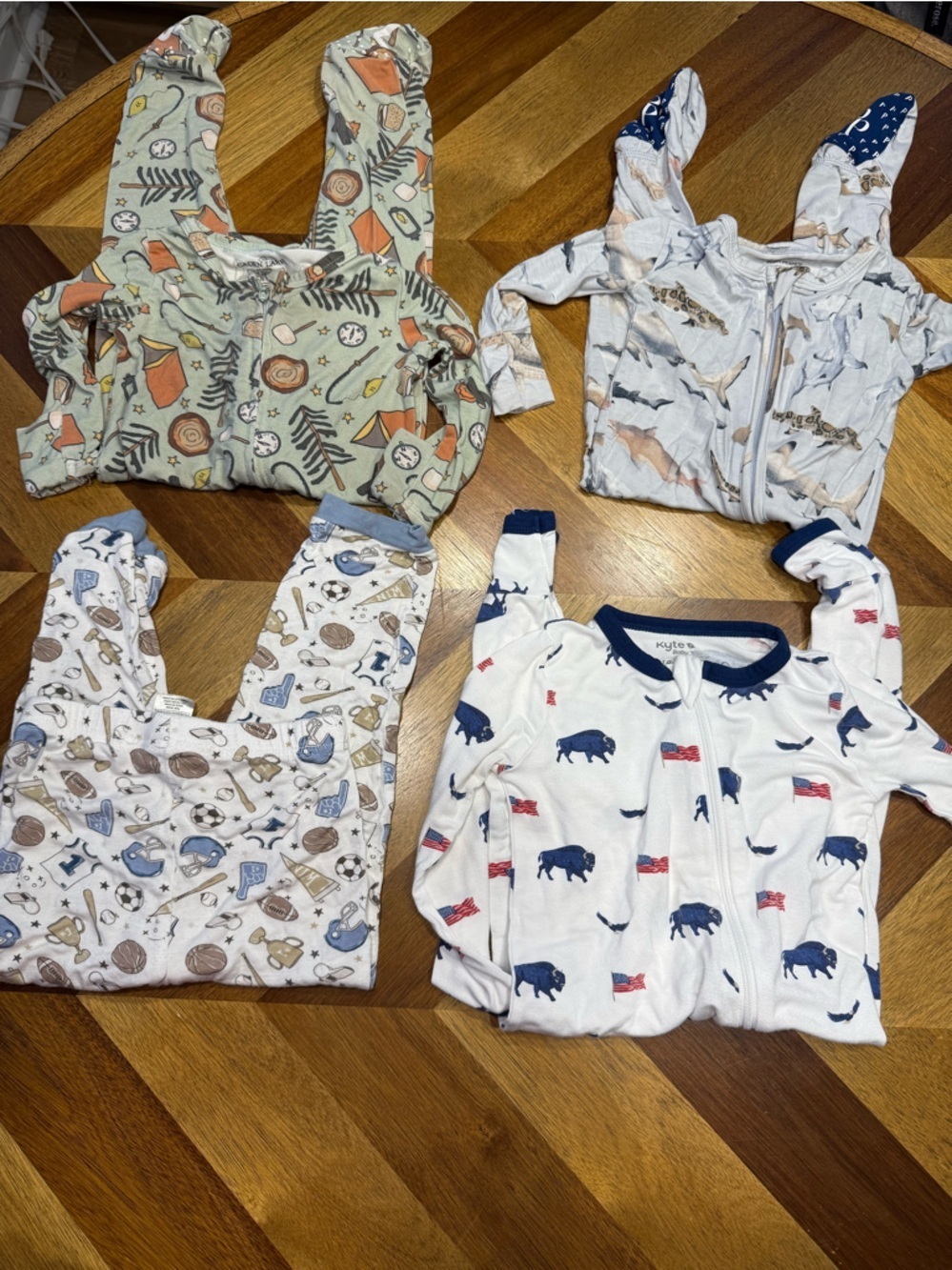 Baby boy bamboo lot 4 pieces Kyte BABY milkberry Caden Lane Posh Peanut Flaws